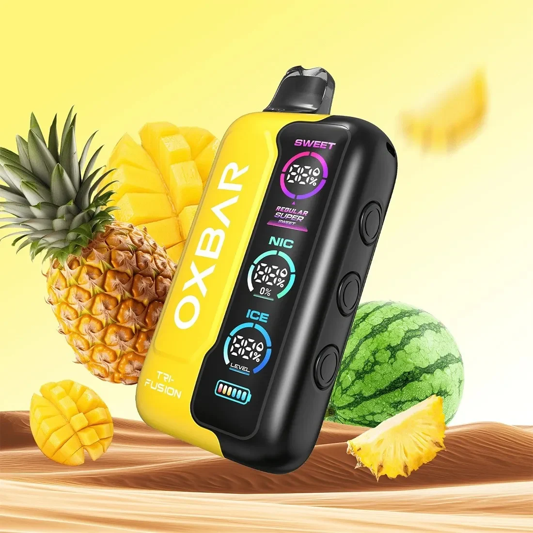 Vaporizador trifusion 45000puff pineapple mango watermelon Oxbar2