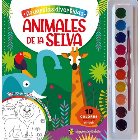ACUARELAS DIVERTIDAS ANIMALES DE LA SELVA1