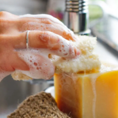 Esponjas de plástico versus esponjas sustentables