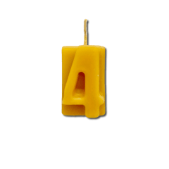 Vela cumpleaños de cera de abeja 4