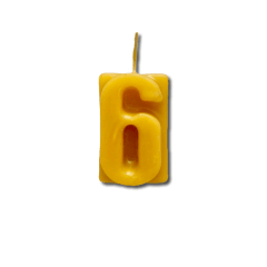 Vela cumpleaños de cera de abeja 6