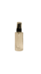 Botella vidrio transparente 50 ml bomba