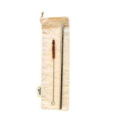 Kit Bombilla plata + Cepillo fibra de coco