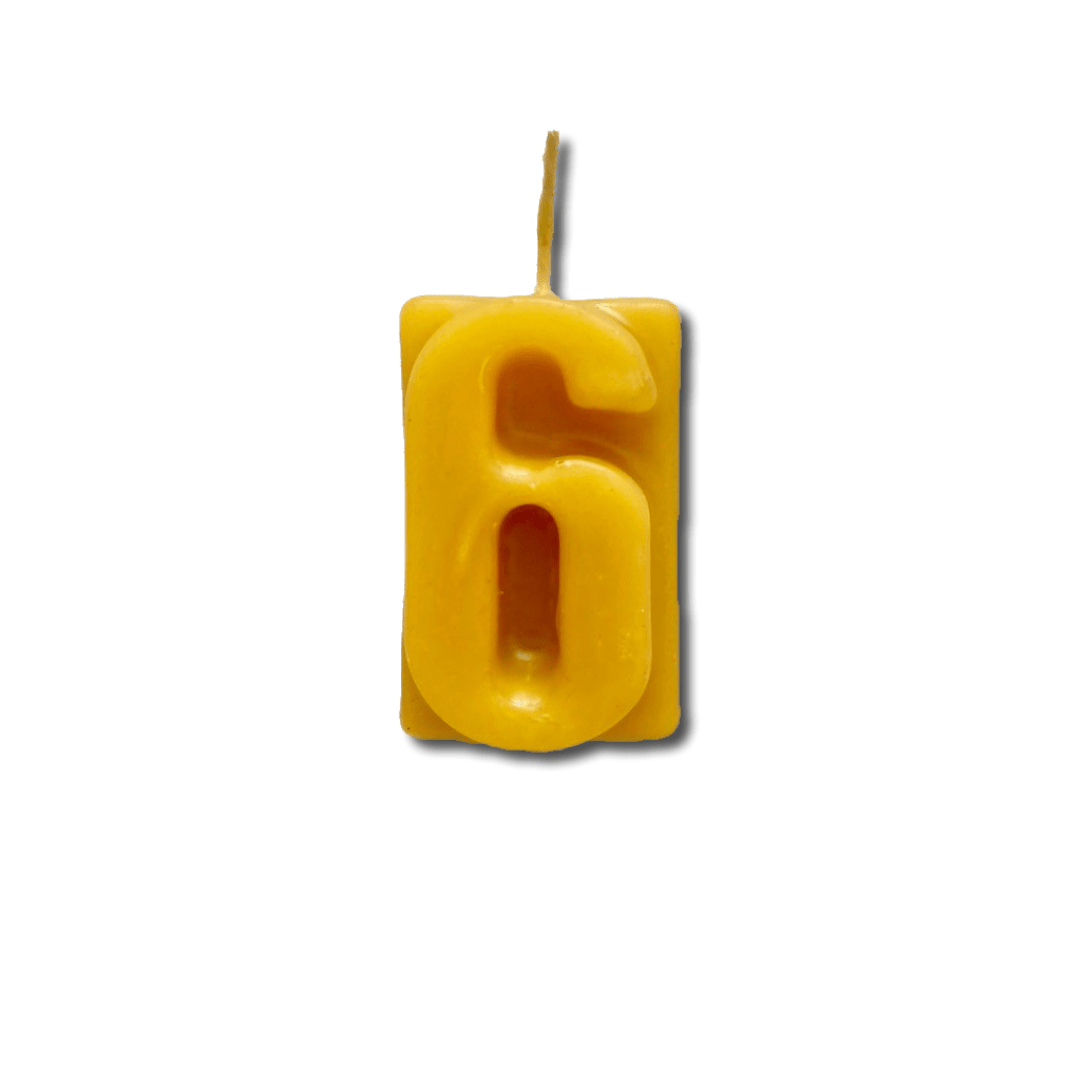 Vela cumpleaños de cera de abeja 61