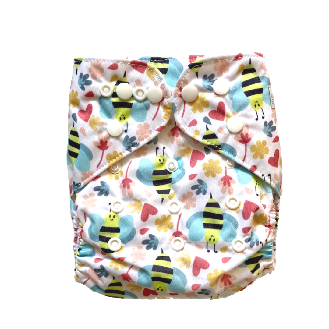 Pañales reutilizables Diseño abejas1