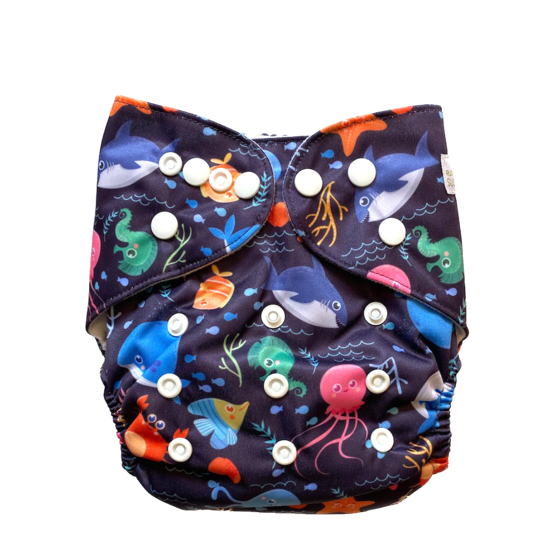 Pañales reutilizables Diseño peces1