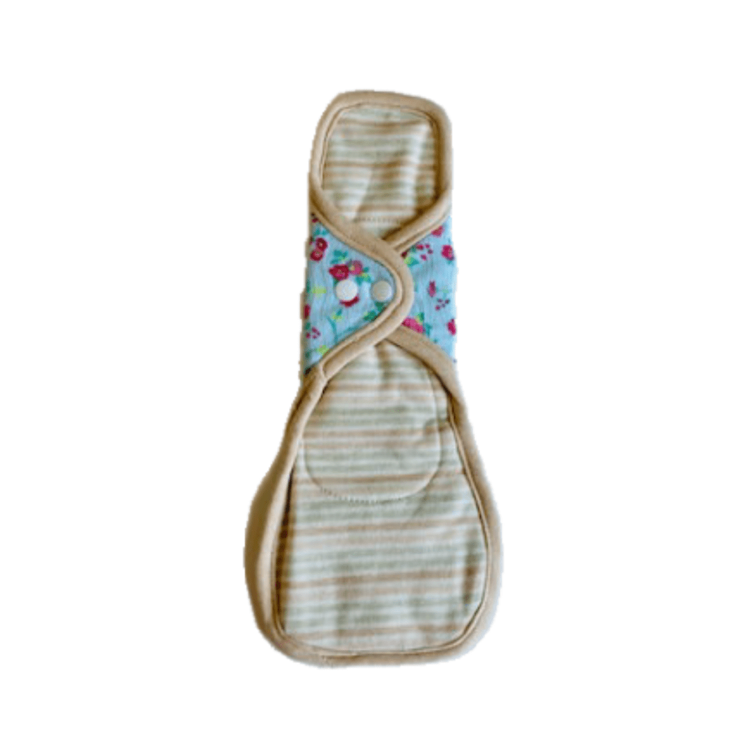 Toalla femenina algodón orgánico XL diseño flores1