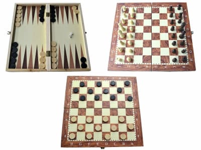 Ajedrez Madera 48x48 3 en 1