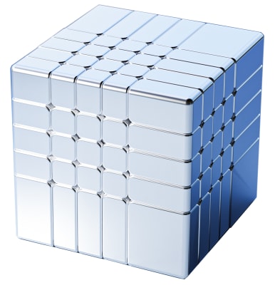 5x5x5 Mirror Plata Magnético DS