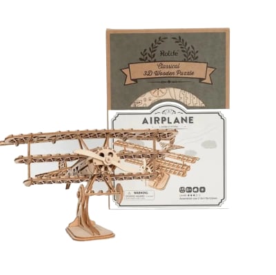 Airplane Triplano Barón Rojo Puzzle 3D