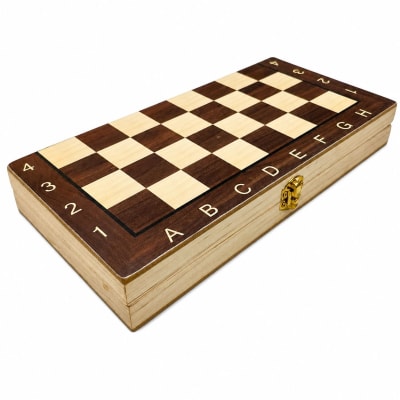 Ajedrez de Madera 24x24 cm 3 en 1