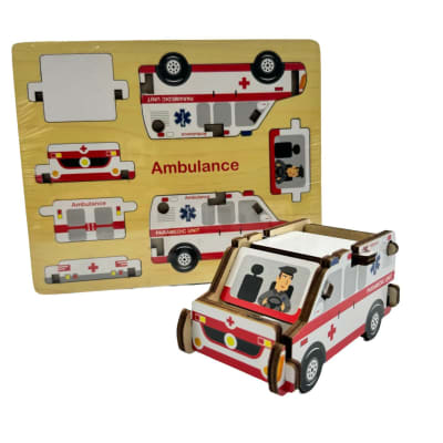 Ambulancia Madera Armable