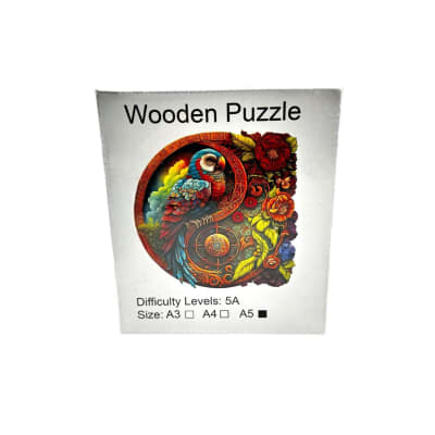 Puzzle Madera Ave con Yin Yang