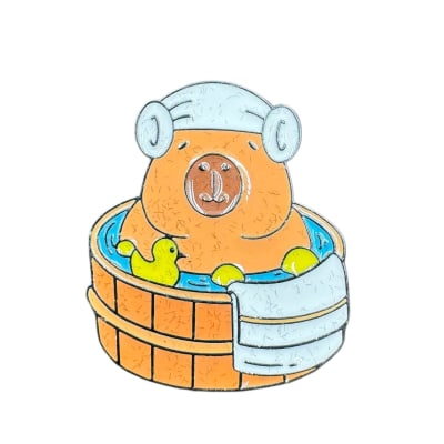 Capibara con Patos Pin Broche