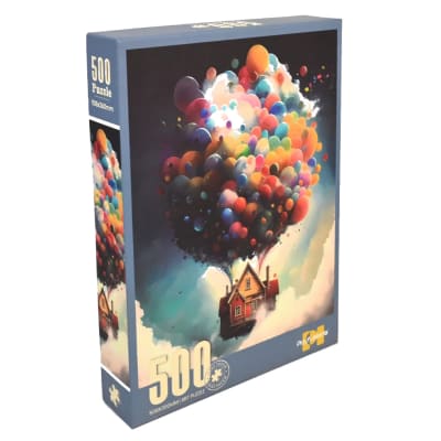 Rompecabezas 500 pcs Casa elevada con Globos