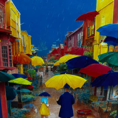 Puzzle Rompecabezas Ciudad Bajo la Lluvia