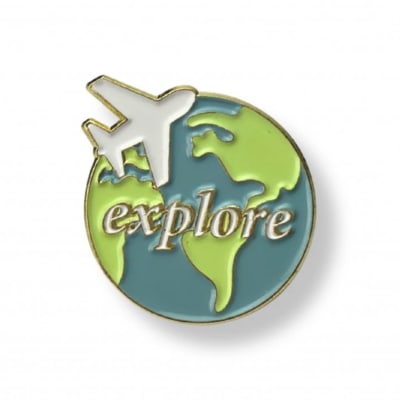 Explora el Mundo Pin Prendedor
