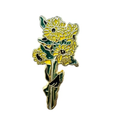 Flores Amarillas Doradas Pin Broche