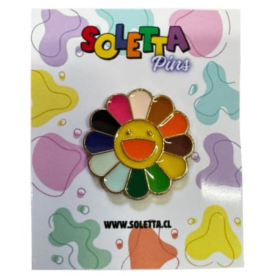 Flor Sonriente Pin Prendedor