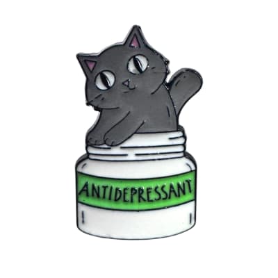 Gatito Antidepresivo Pin Broche
