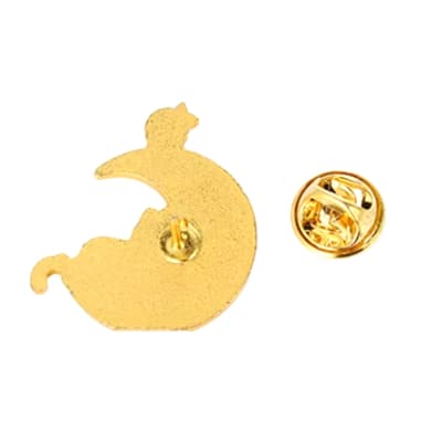 Gato Luna Amarillo Pin Broche