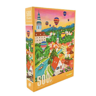 Rompecabezas 500 pcs Pueblo Tranquilo con Globos