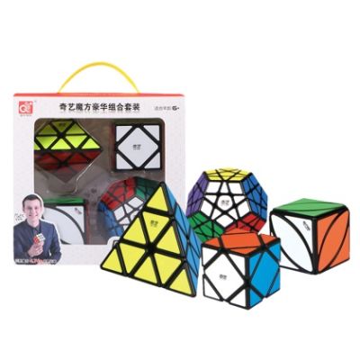 Set 4 cubos Qiyi Irregulares Negro
