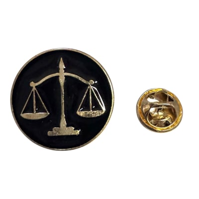 Balanza Justicia Libra Pin Broche