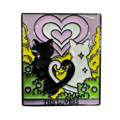 Carta Tarot Gatos Enamorados Pin Prendedor