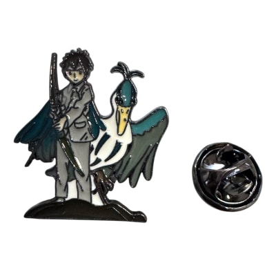 Niño y la Garza Pin Broche