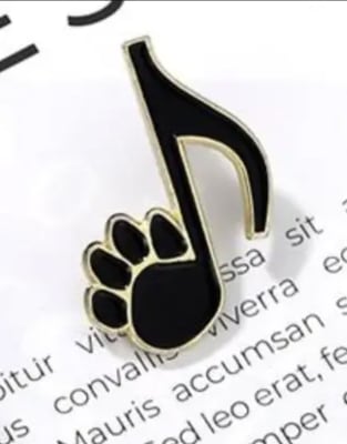 Nota Musical con Pata Pin Prendedor
