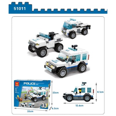 Patrulla Policial 3 en 1 Bloques Armables