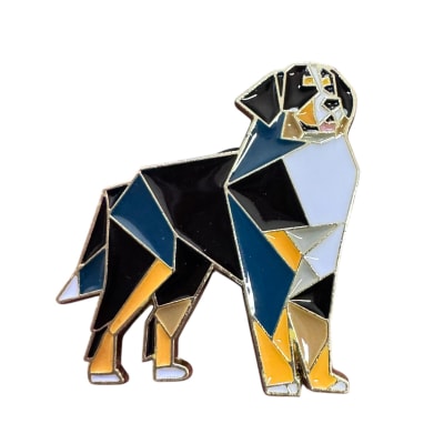 Perro Boyero de Berna Origami Pin Broche
