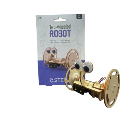 Robot 2 ruedas armable madera Steam