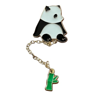 Panda con bambu pin prendedor
