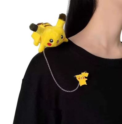 Pikachu Peluche con Pin Broche