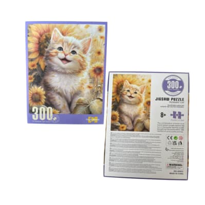 Rompecabezas Gato entre Girasoles 300 pcs