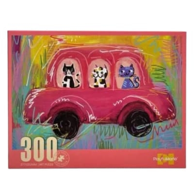 Puzzle Rompecabezas Gatos en Auto 300 piezas