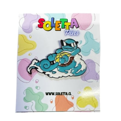Squirtle en una Ola Pokemon Pin Broche