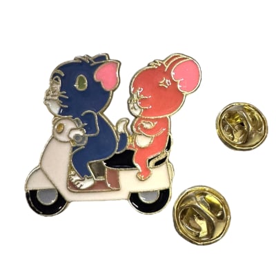 Tom y Jerry en Scooter Pin Broche