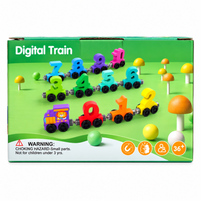 Tren Magnético De Números 0 Al 10 Madera Educativo
