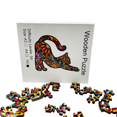 Puzzle Madera Gato 62 piezas