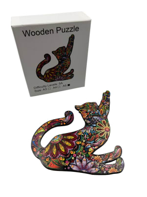Puzzle Madera Gato 62 piezas