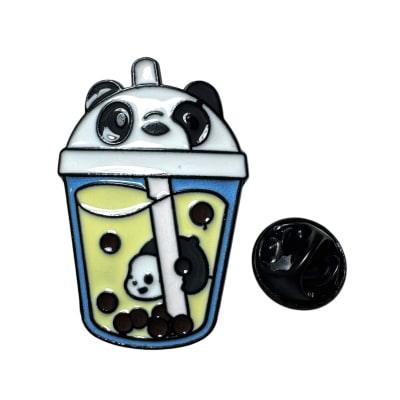 Panda Boba Tea Pin Broche