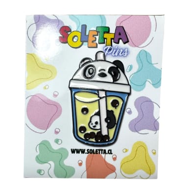 Panda Boba Tea Pin Broche