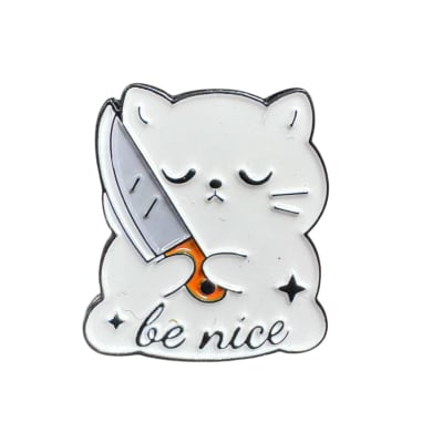 Gato Be Nice Pin Broche