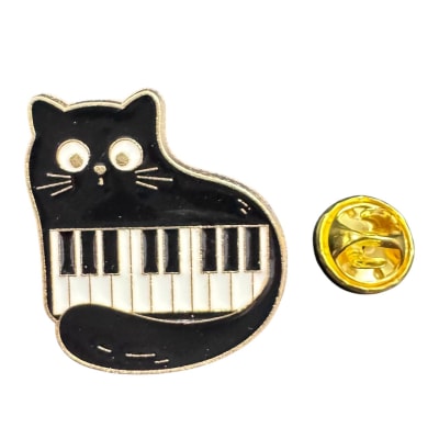 Gato Piano Pin Broche
