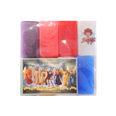 Set velas 7 Arcángeles + Vela del Ángel de la Guarda1