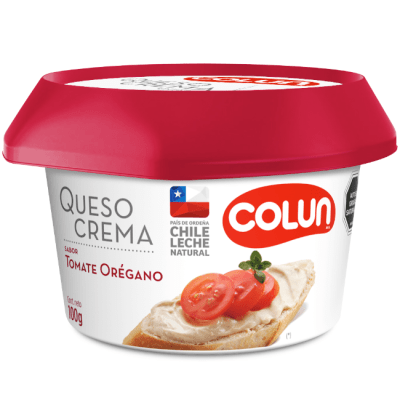 Colun Queso crema untable 100 gr tomate oregano1