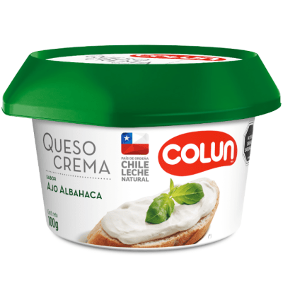 Colun Queso crema untable 100 gr ajo albahaca1